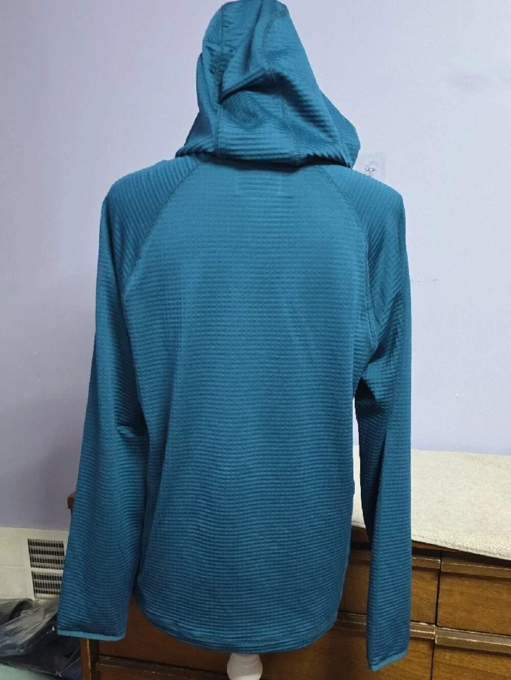 Lake & Trail Men's Teal Hooded Performance Quarter-Zip Jacket - Picture 3 of 7
